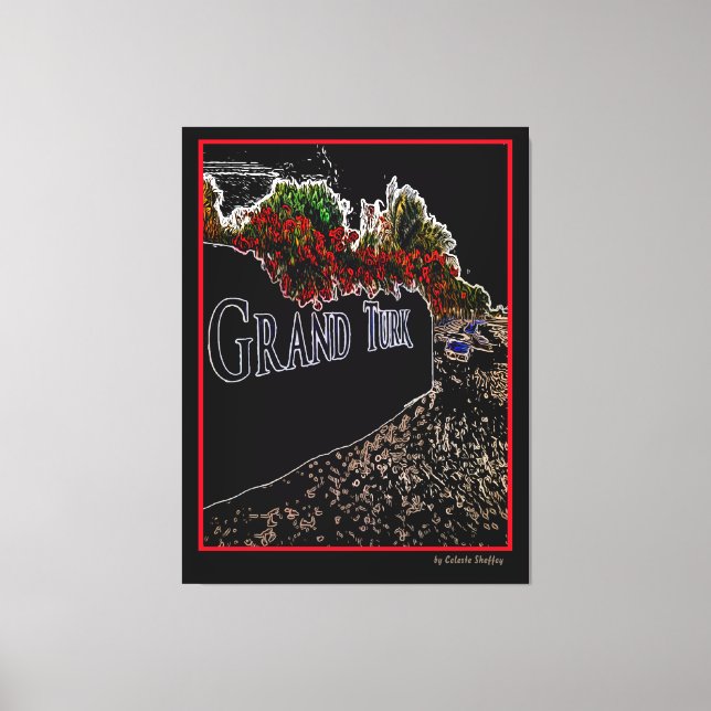 Lienzo Gran Turco abstracto elegante (Anverso)