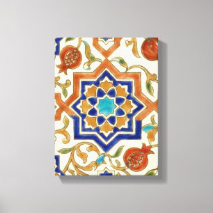 Lienzo Granada y Estrella Azul Andaluz
