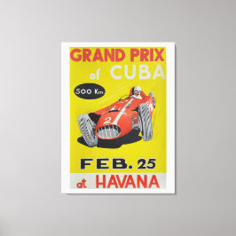 Lienzo Grand Prix Cuba, Havana, vintage poster