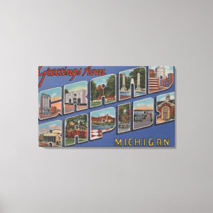 Lienzo Grand Rapids, Michigan - escenas grandes 2 de la