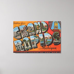 Lienzo Grand Rapids, Michigan - escenas grandes de la