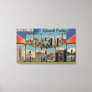 Lienzo Grandes horquillas, Dakota del Norte - Letra grand