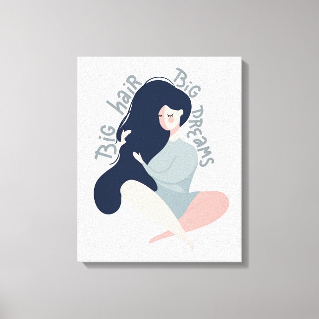 Lienzo Grandes sueños de cabello grande (Anverso)