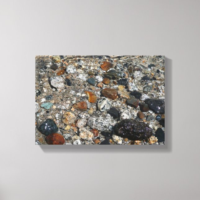 Lienzo Granito de guijarros en el lago Tenaya en Yosemite (Anverso)