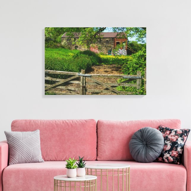 Lienzo Granja abandonada en Bradley, Huddersfield (Insitu (Sala de estar))