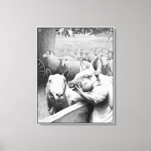 Lienzo Granja animal - Esquealer