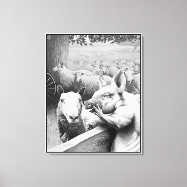Lienzo Granja animal - Esquealer (Anverso)