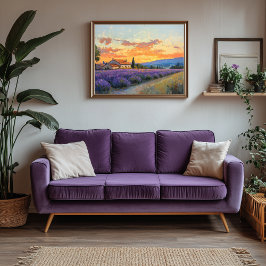 Lienzo Granja de lavanda en Provenza