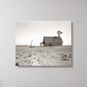 Lienzo Granja Dust Bowl, 1938. Foto antigua