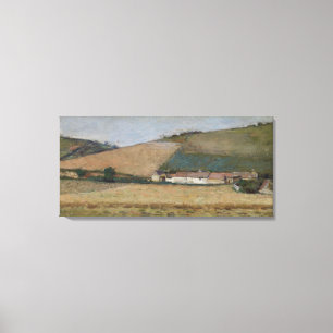 Lienzo Granja entre colinas, Giverny, c.1887