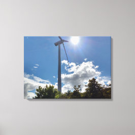 Lienzo Granja eólica al sol