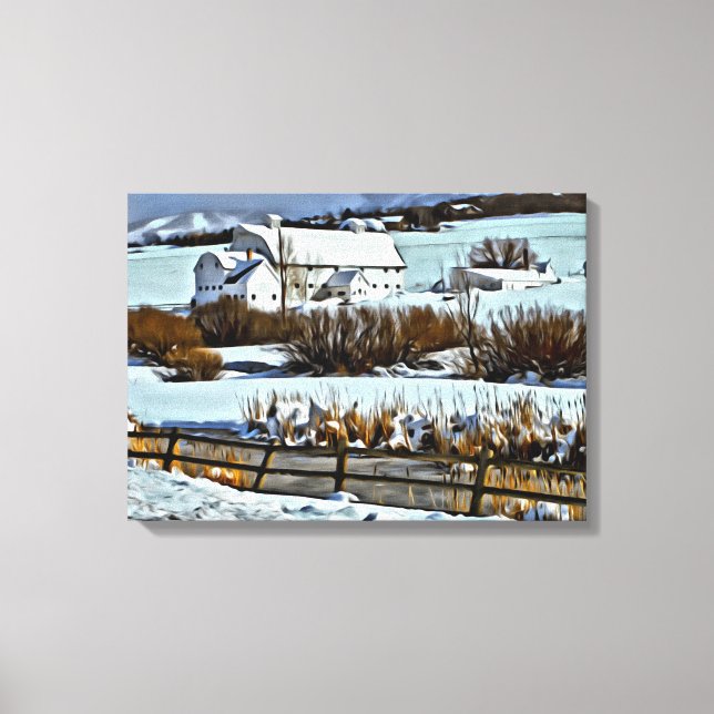 Lienzo Granja McPolin en Park City, Utah (Anverso)