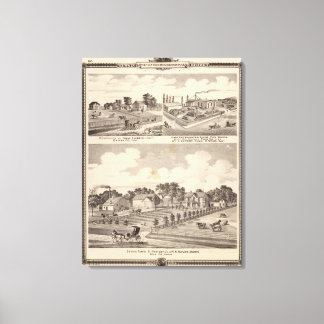 Lienzo Granja, residencias y tuberías