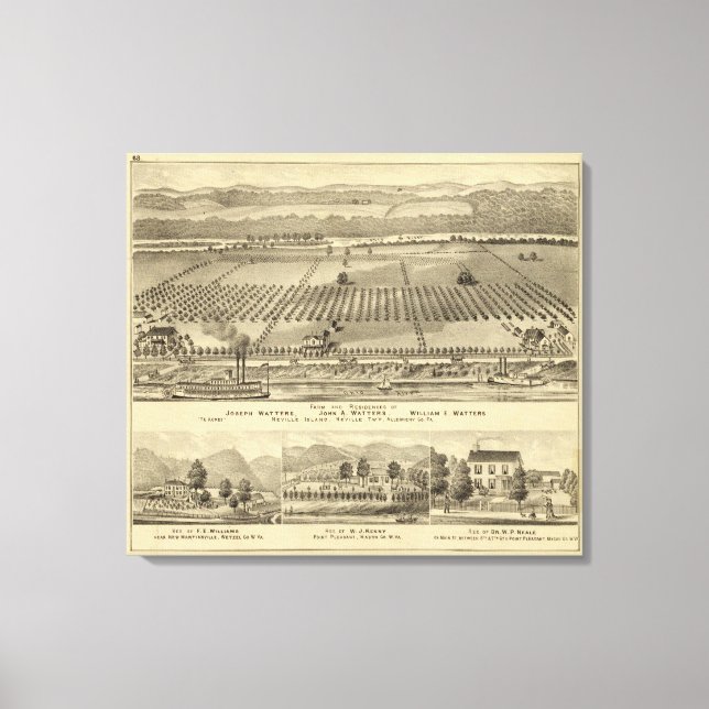 Lienzo Granja y residencias de Joseph (Anverso)