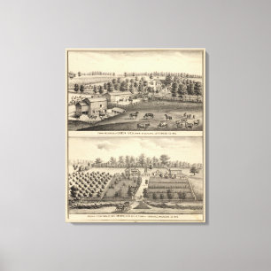 Lienzo Granjas de G Ives, Oakland y A Wheeler, Pewaukee