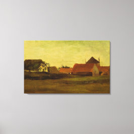 Lienzo Granjas en Loosduinen cerca de La Haya en Twiligh