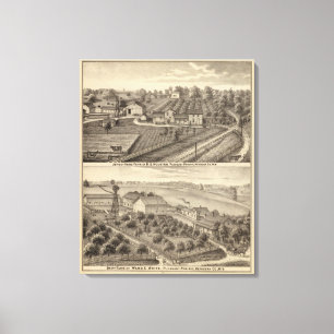 Lienzo Granjas lecheras del blanco de RS Houston y del WC