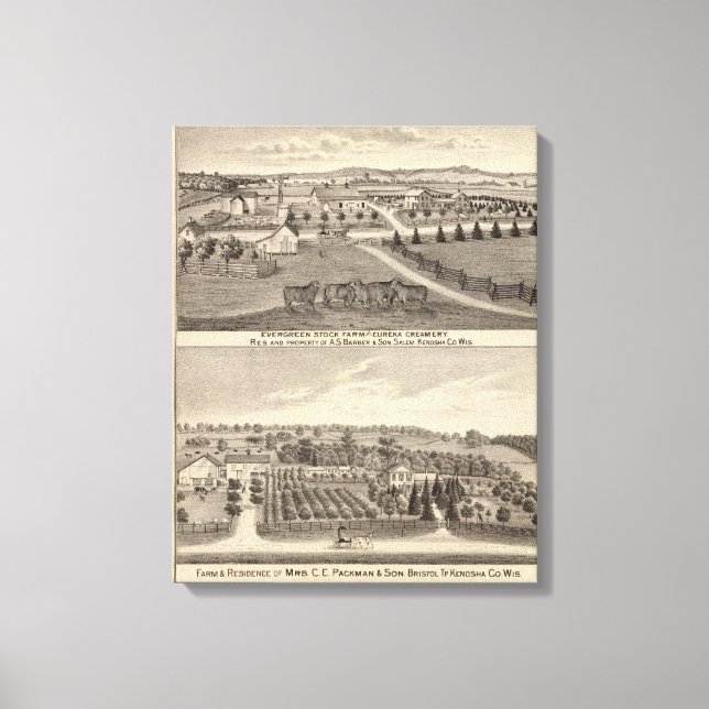Lienzo Granjas y cerámica, Salem y Bristol Tp (Anverso)