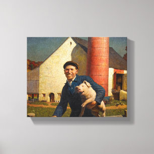Lienzo Granjero de Pennsylvania por Newell Convers Wyeth