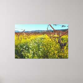 Lienzo Grapevinas y flores de mostaza