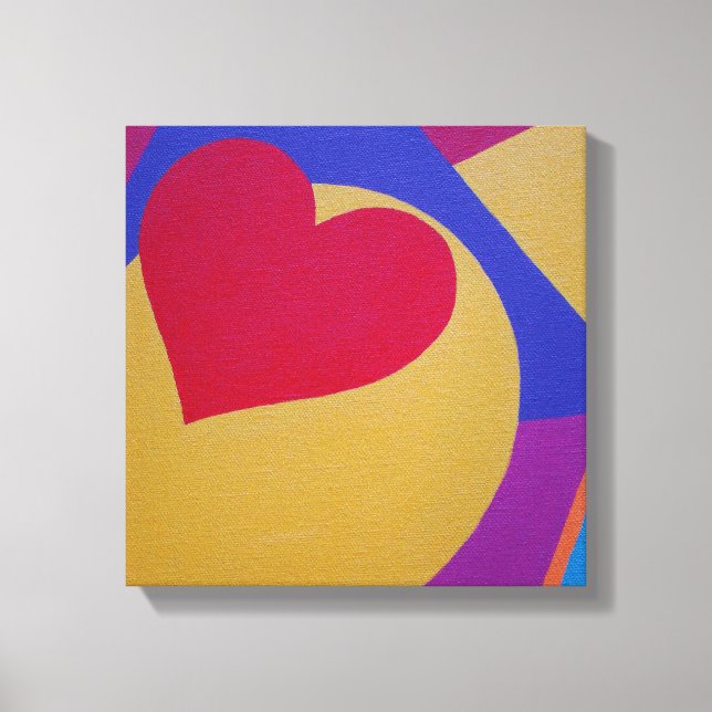 Lienzo Graphic Red Heart Canvas Print (Anverso)
