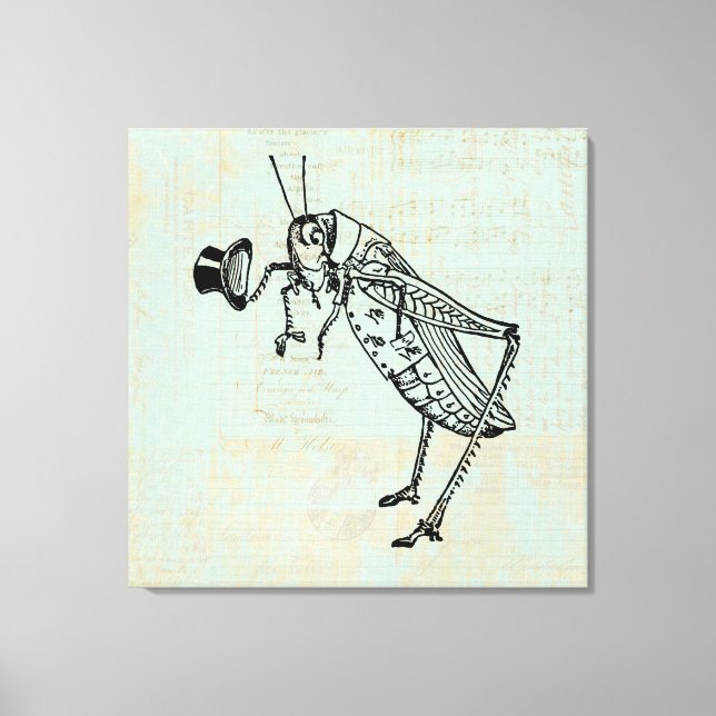 Lienzo Grasshopper con sombrero superior (Anverso)
