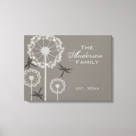 Lienzo Gray Dragonflies Family