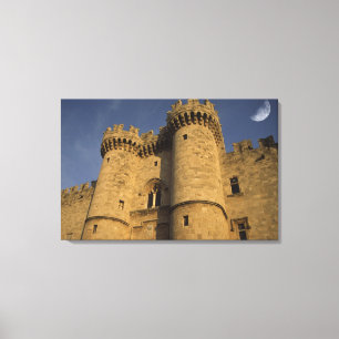 Lienzo Grecia, Ciudad de Rodas. Vista del Palacio de los