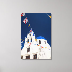 Lienzo Grecia e isla griega de Santorini, ciudad de Oia 4