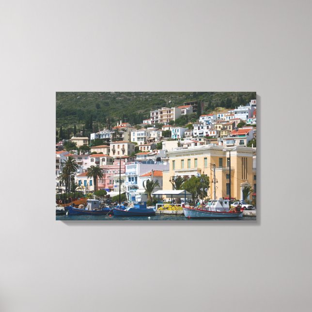 Lienzo GRECIA, Islas del Egeo Nororiental, SAMOS, (Anverso)