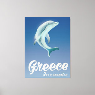 Lienzo Grecia para unas vacaciones Cartel de viaje de del
