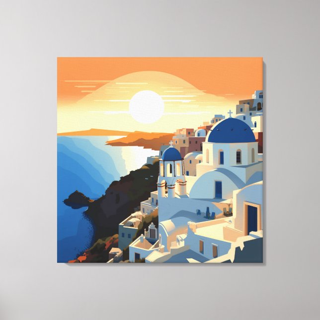 LIENZO GRECIA SANTORINI #1 (Anverso)