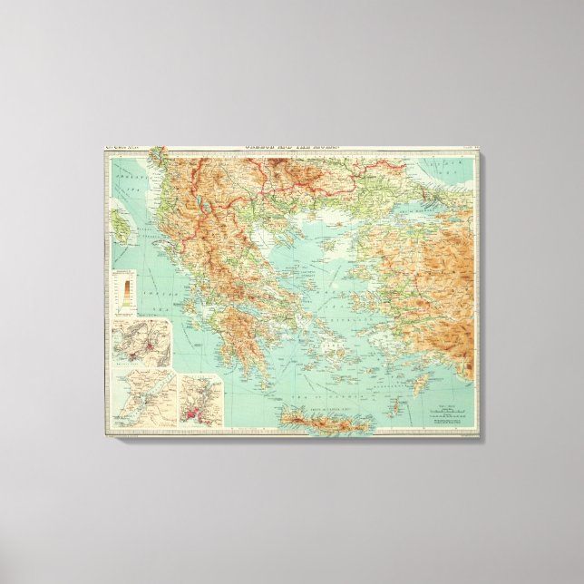 Lienzo Grecia y el Egeo (Anverso)