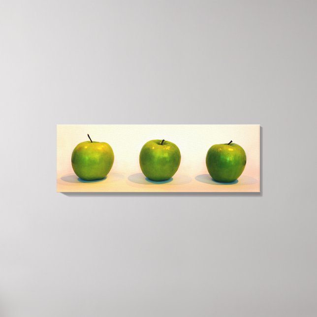 Lienzo Green Apple Trio (Anverso)