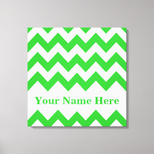 Lienzo Green Bold Chevron con nombre de Emporio Moffa