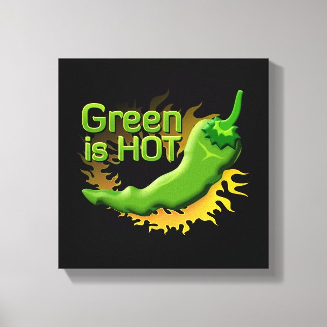 Lienzo Green es HOT (Anverso)