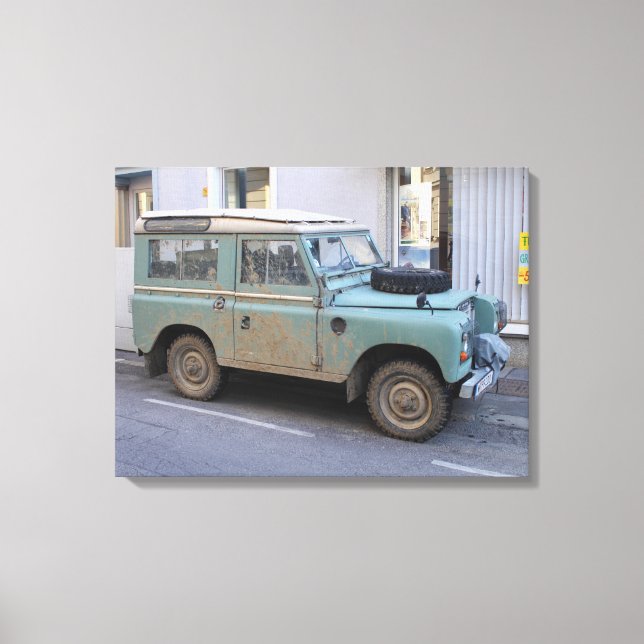 Lienzo Green Land Rover (Anverso)