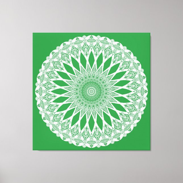 Lienzo Green Seaweed Tristyns Mandala (Anverso)