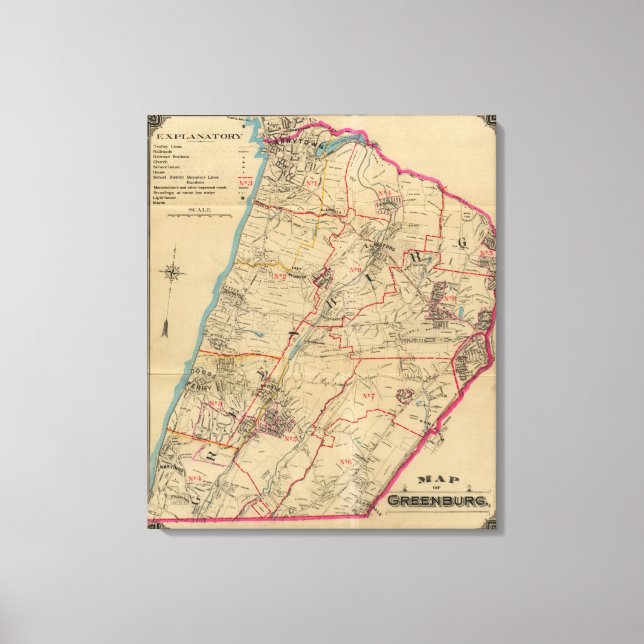 Lienzo Greenburg, Nueva York (Anverso)