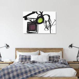 Lienzo Greetings from Philydion: Abstract Black and White