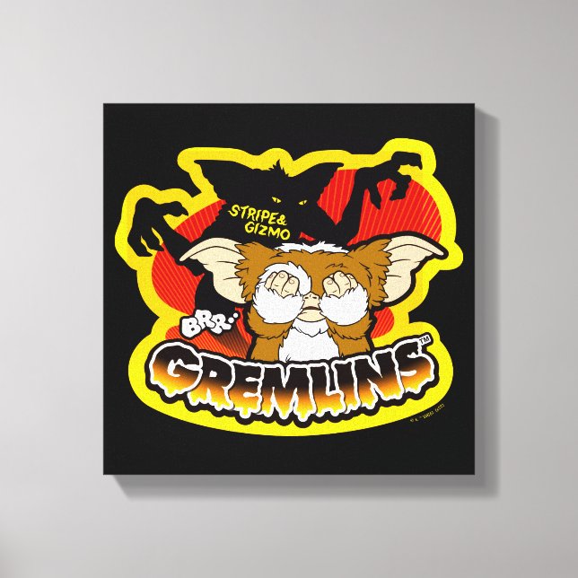 Lienzo Gremlins | Gizmo de miedo de banda (Anverso)