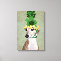 Greyhound en Gorra de punto verde
