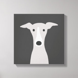 Lienzo Greyhound lindo, griego italiano o lechón