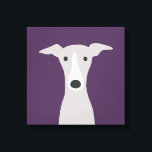 Lienzo Greyhound lindo, griego italiano o lechón<br><div class="desc">Dibujo de estilo personalizado de un perro de Greyhound gris y blanco. Una divertida impresión de lona para todo aquel que ame los Greyhounds, los Greyhounds italianos o los Whippets. Visita el mundo Doodle de Jenn para ver aún más arte animal lindo y ilustraciones de amantes de mascotas.</div>