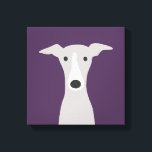 Lienzo Greyhound lindo, griego italiano o lechón<br><div class="desc">Dibujo de estilo personalizado de un perro de Greyhound gris y blanco. Una divertida impresión de lona para todo aquel que ame los Greyhounds, los Greyhounds italianos o los Whippets. Visita el mundo Doodle de Jenn para ver aún más arte animal lindo y ilustraciones de amantes de mascotas.</div>