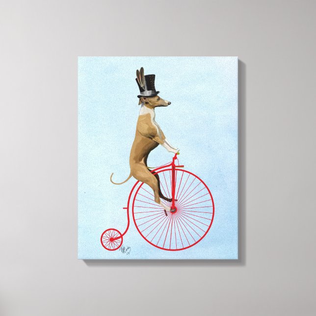 Lienzo Greyhound on Red Penny Farthing (Anverso)