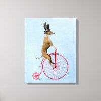 Greyhound sobre la bicicleta de Farthing de Red Pe