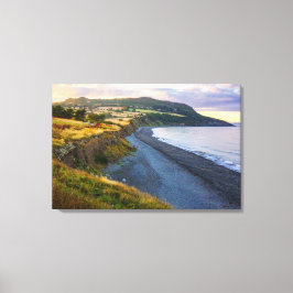 Lienzo Greystones Beach Canvas Wall Art | Ireland Coastal