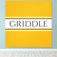 GRIDDLE Brillo amarillo dorado franjas blancas tex