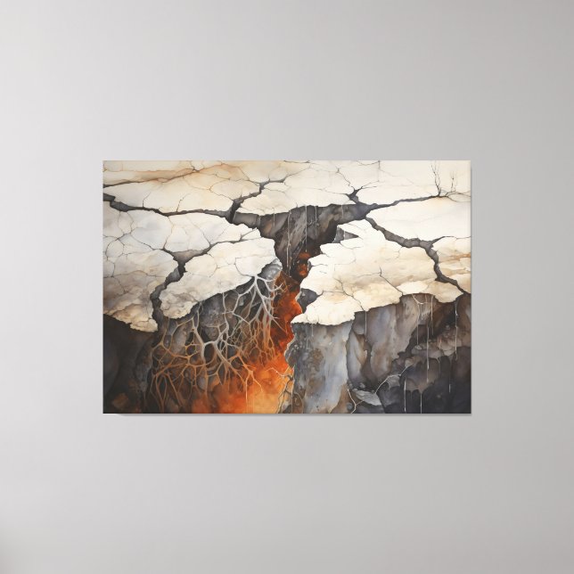 Lienzo Grietas Tierra Seco Clima 4 de 4 (Anverso)